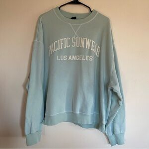 Pacific Sunwear Mint Green Women's Oversized Sweatshirt size L